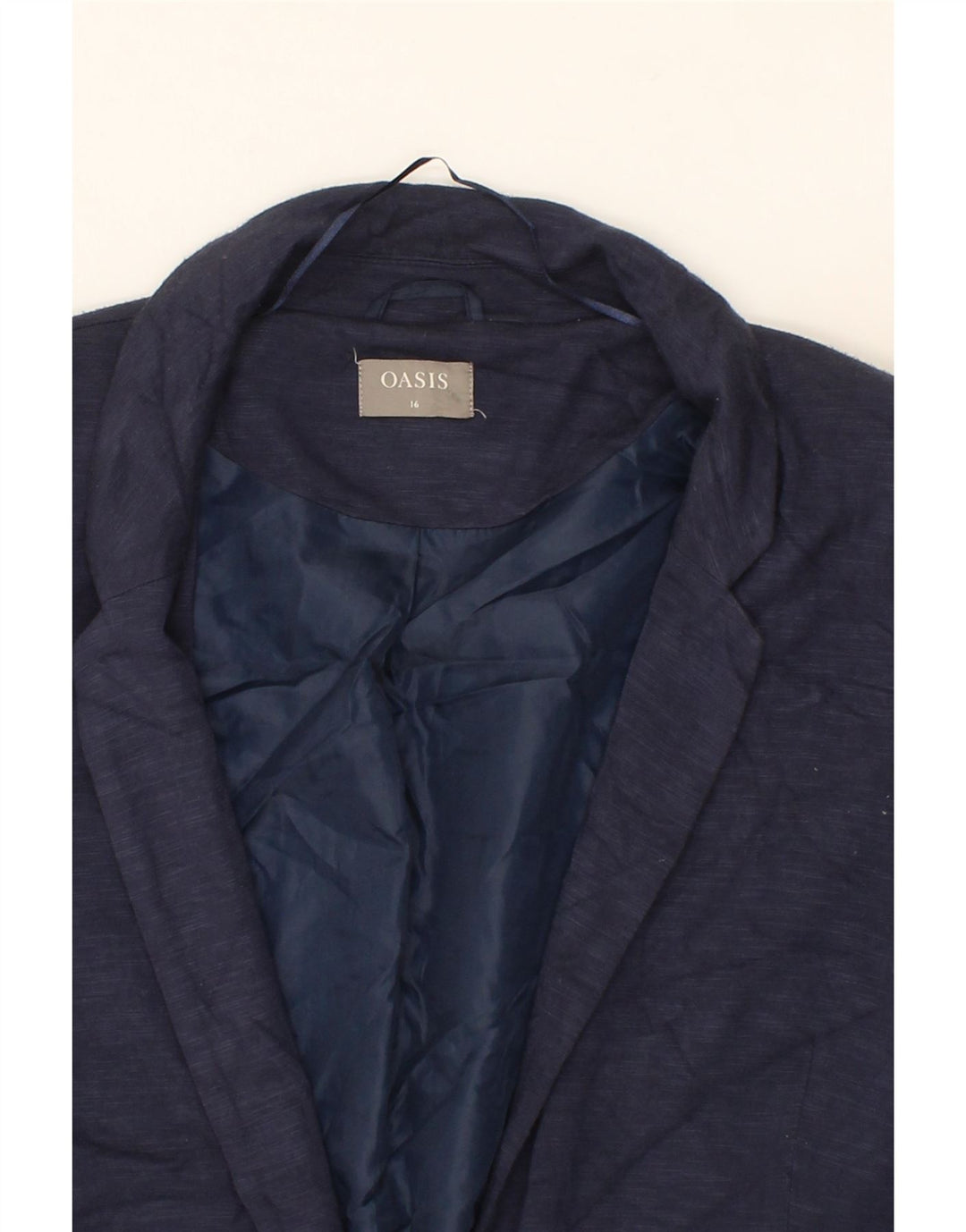 OASIS Womens Oversized 1 Button Blazer Jacket UK 16 Large  Navy Blue Vintage Oasis and Second-Hand Oasis from Messina Hembry 