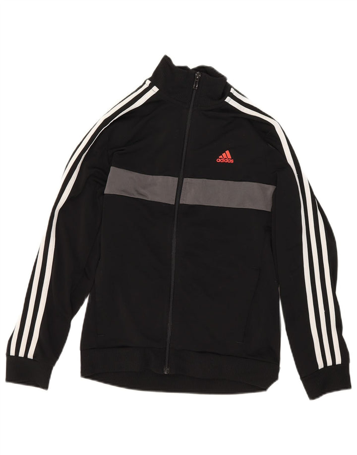 Adidas - Chaqueta de chándal para niño, 11-12 años, color negro