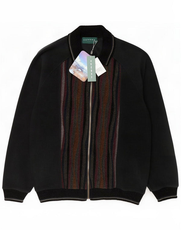 Tundra Chaqueta polar para hombre UK 40 Grande Poliéster a rayas negras