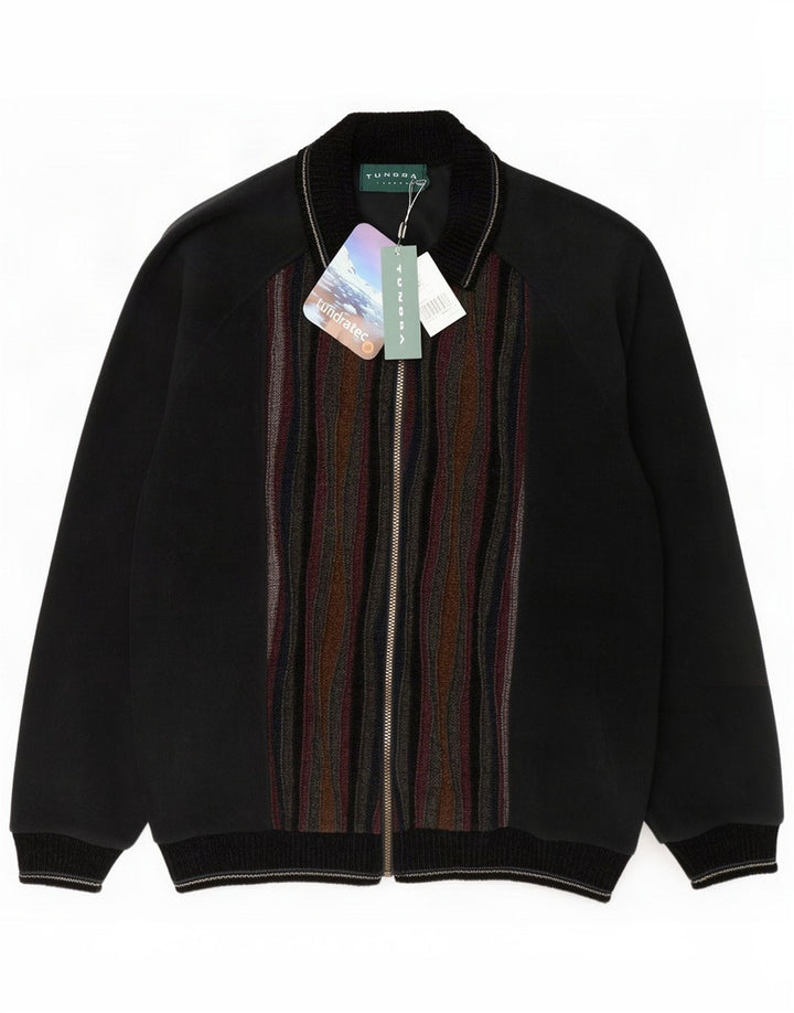 Tundra Chaqueta polar para hombre UK 40 Grande Poliéster a rayas negras