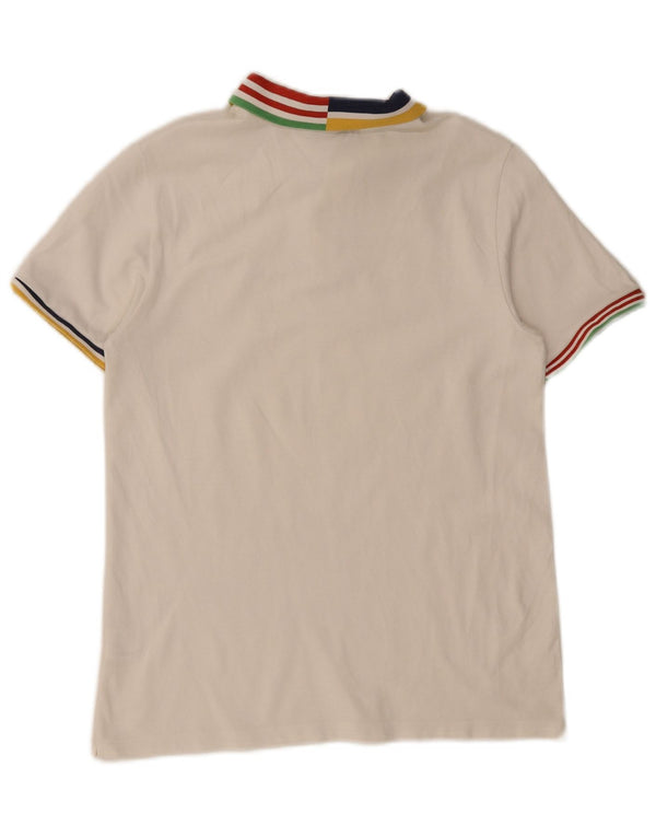 Lacoste Polo Rugby Niño 15-16 Años Blanco Rayas Algodón