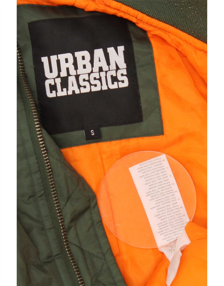 Urban Classics Chaqueta de aviador acolchada para hombre UK 36 Small Green Nylon