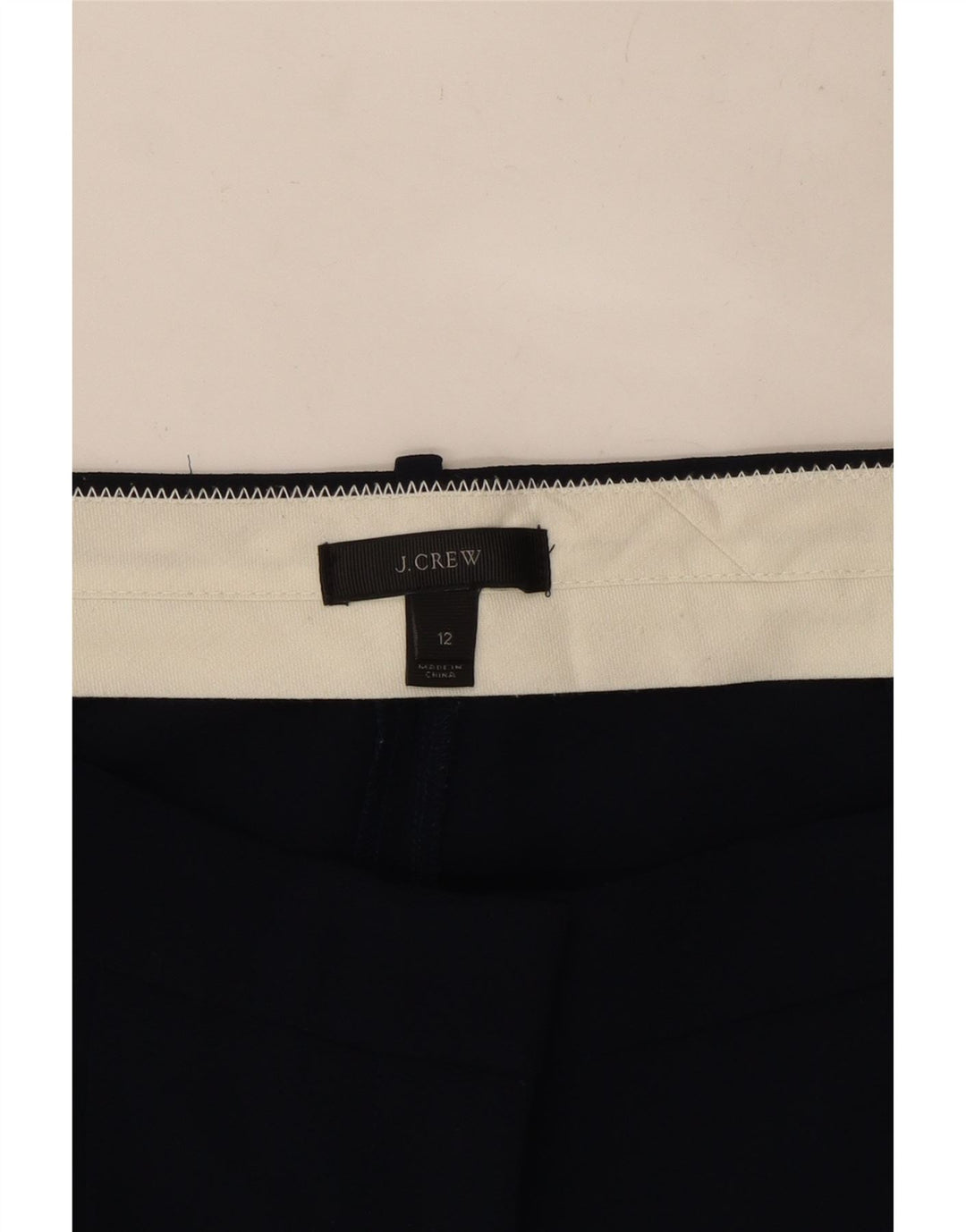 J. Crew Pantalones cortos chinos pegados para mujer US 12 Large W34 Azul marino Poliéster