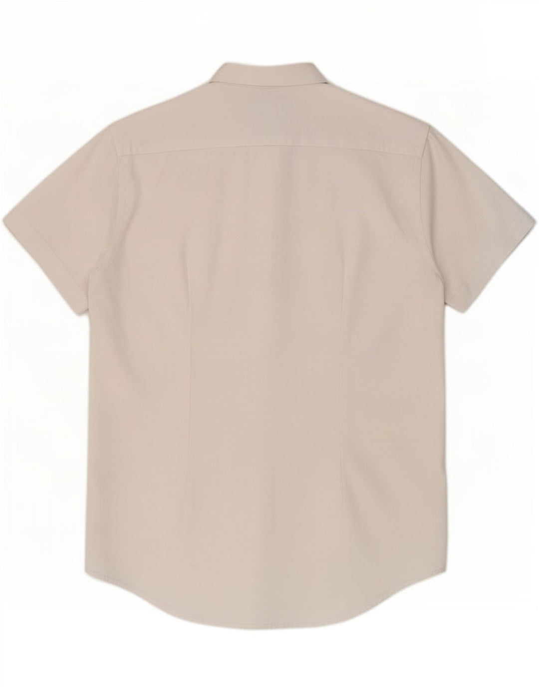 Zara Hombre Camisa Slim Fit Manga Corta Blanco Mediano