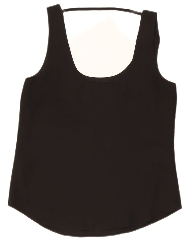 Oasis Blusa sin mangas para mujer Top UK 8 Small Poliéster negro