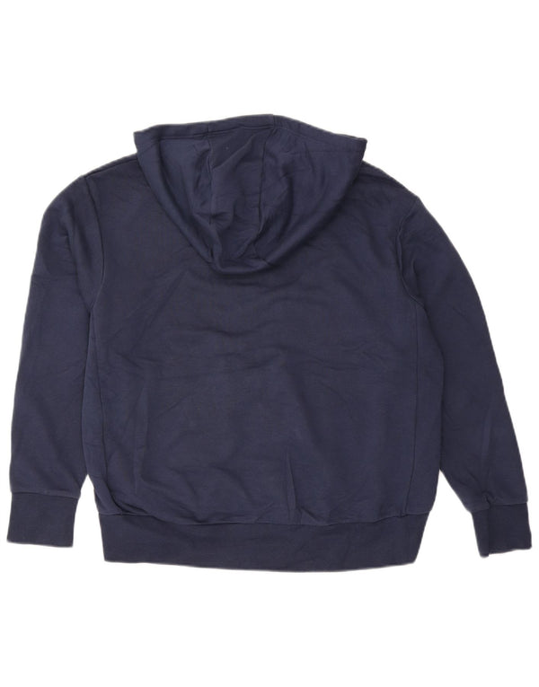 Nike Dri Fit Graphic Zip Sudadera con capucha para mujer UK 14 Medium Azul marino