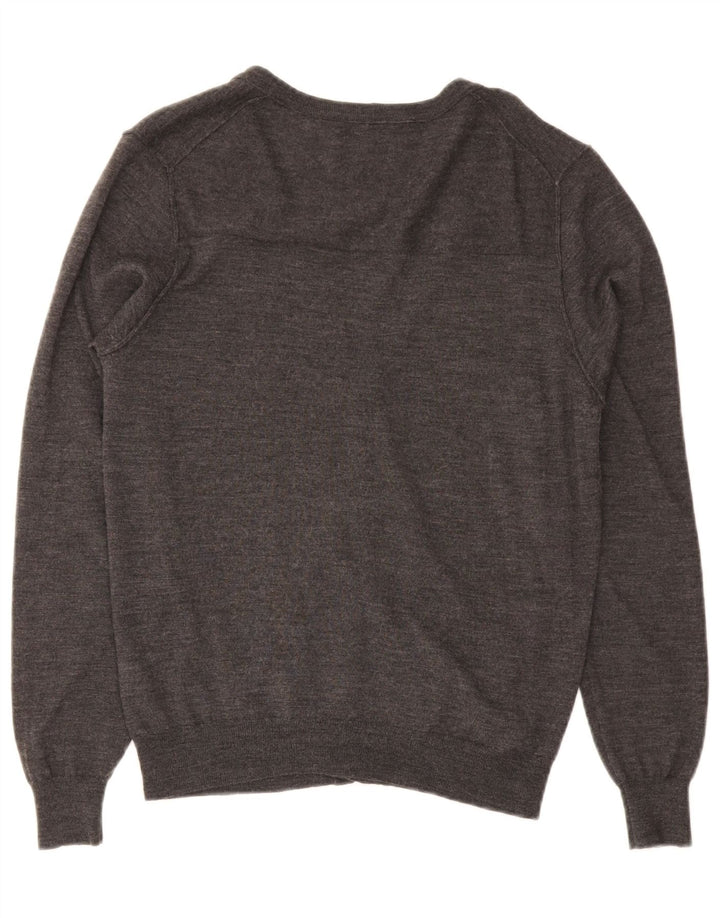 Z ZEGNA Suéter tipo cárdigan para mujer US 6 Lana gris medio