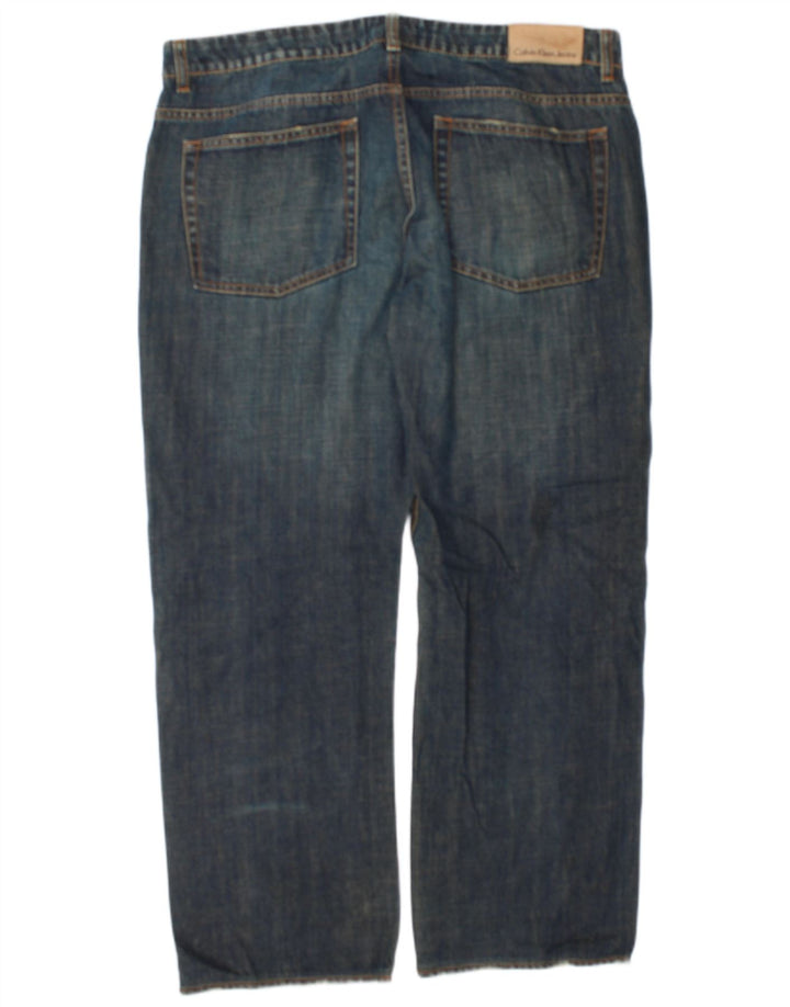 Calvin Klein Jeans rectos para hombre W36 L28 Algodón azul