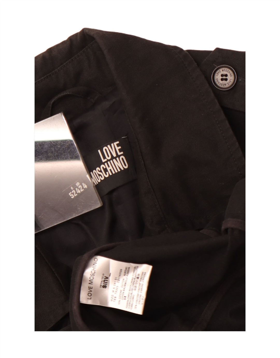 Moschino Hombre Chaquetón UK 42 XL Algodón Negro