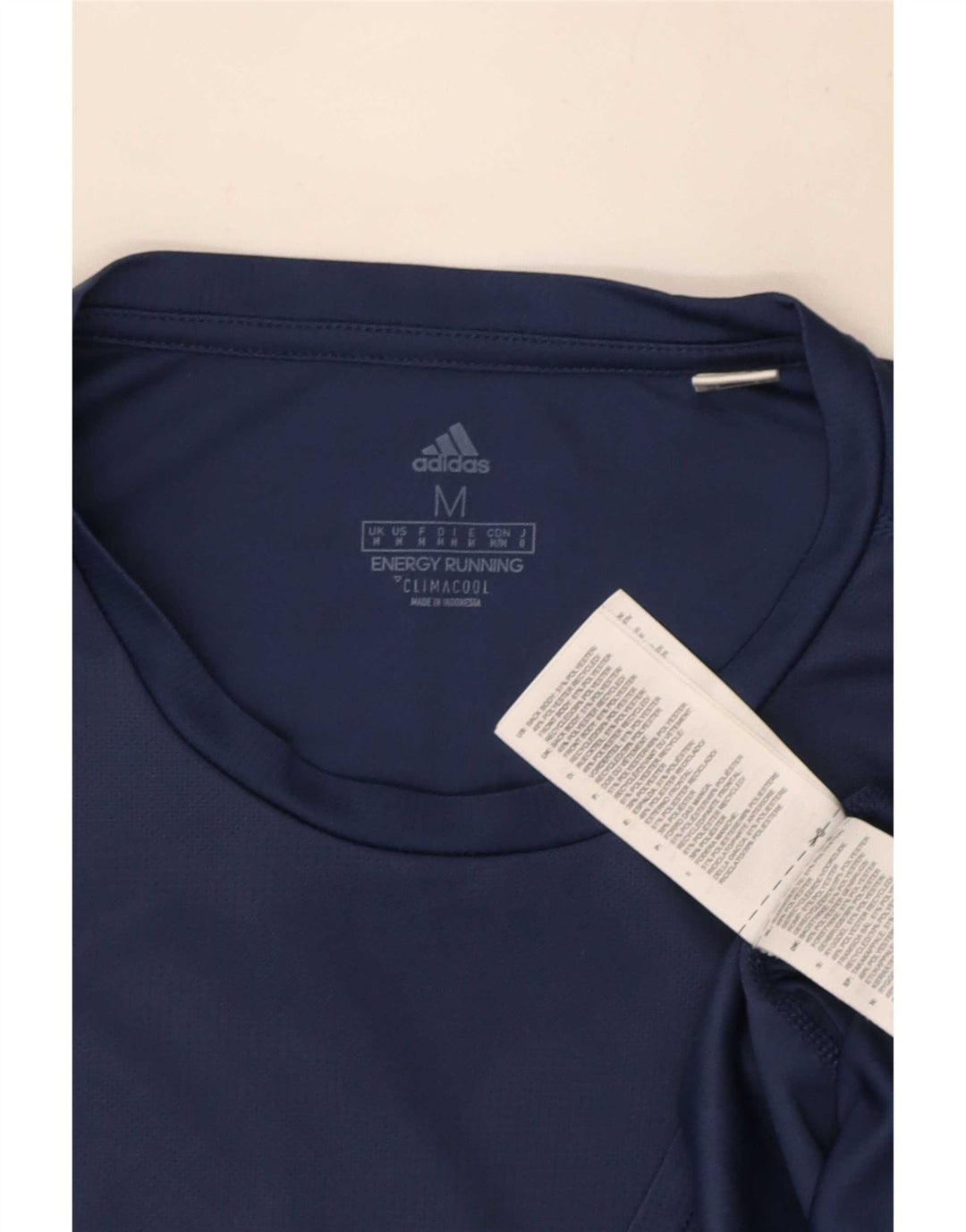 Adidas Mens Climacool Camiseta Top Medio Azul Marino Camuflaje Poliéster