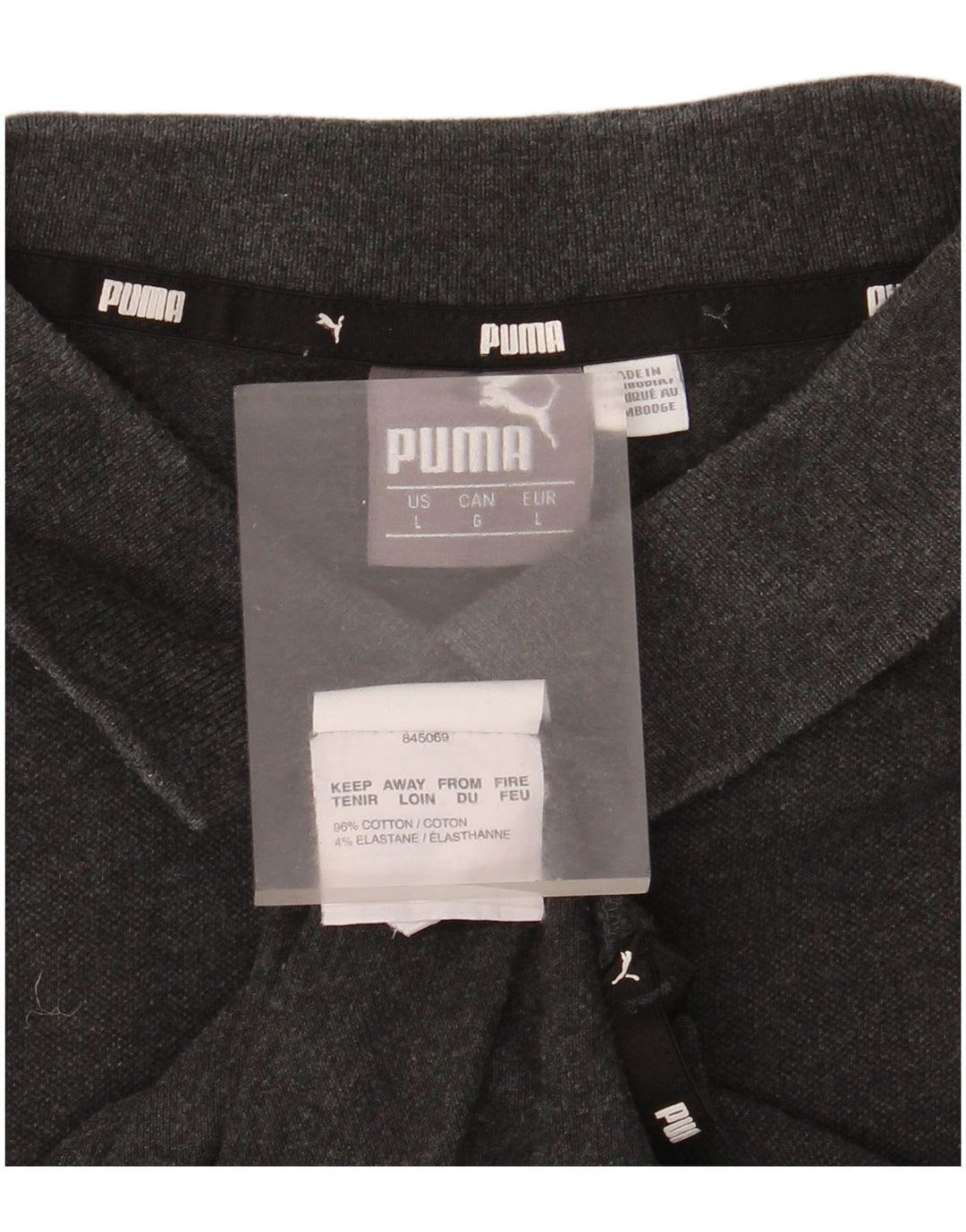 Puma Polo para hombre de algodón gris grande