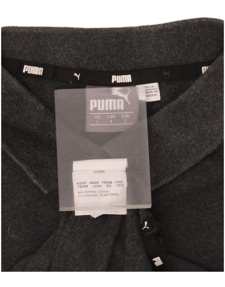 Puma Polo para hombre de algodón gris grande
