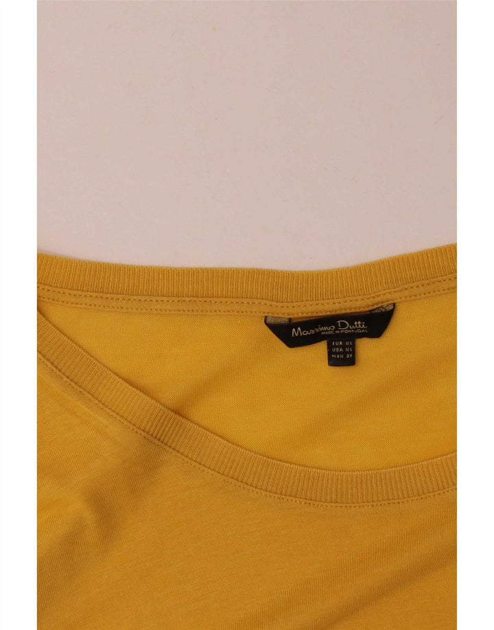 Massimo Dutti Top Mujer Manga 3/4 ES 40 XL Amarillo