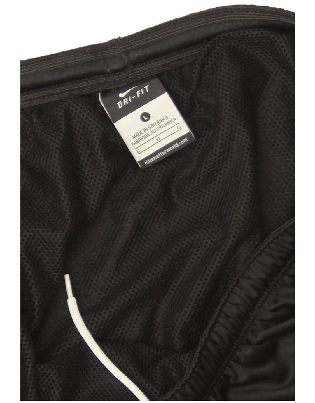 Nike - Pantalones cortos deportivos Dri Fit para hombre, poliéster color block, talla grande, color negro