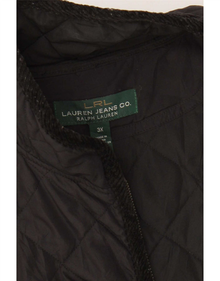 Ralph Lauren Chaleco acolchado para mujer UK 22 3XL Poliéster negro