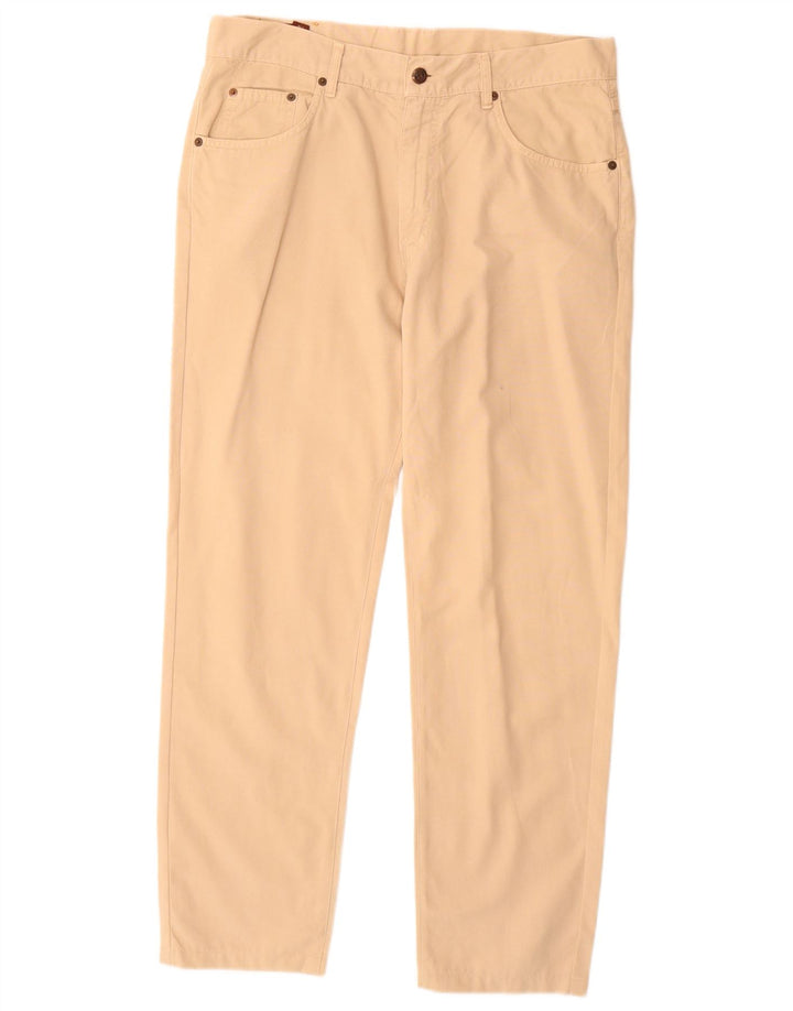 MARLBORO CLASSICS Pantalones casuales rectos para hombre W34 L30 Algodón beige