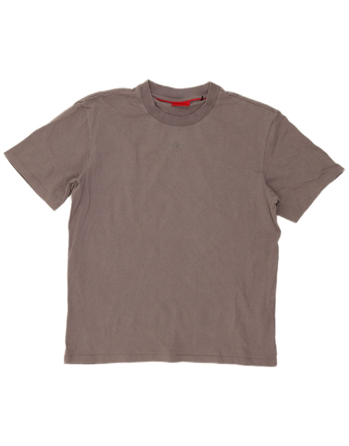 Hugo Boss Hombre Camiseta Top Grande Gris Algodón