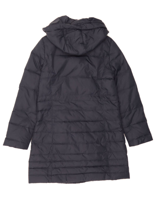 DKNY Womens Hooded Padded Coat UK 12 Medium Navy Blue Nylon