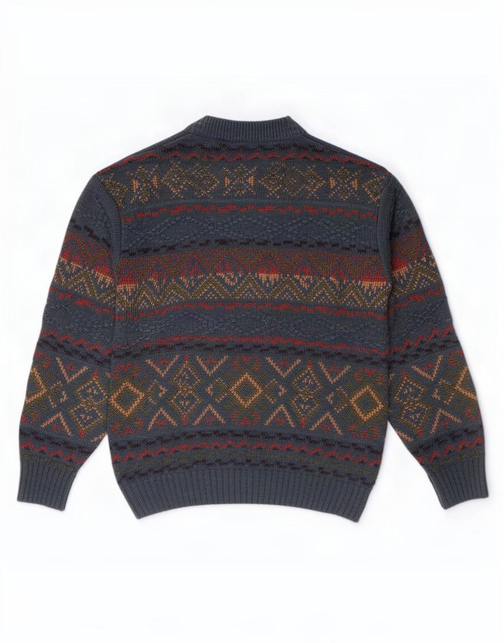 Marks & Spencer Jersey St. Michael con cuello redondo para hombre, talla grande, color azul