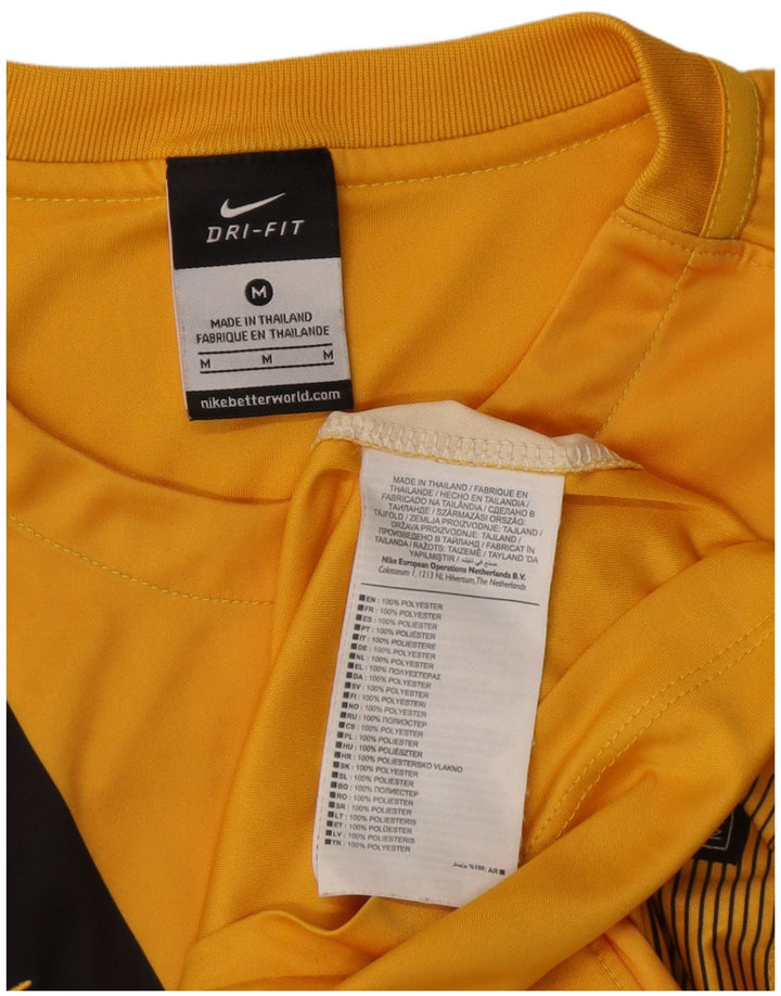 Camiseta Nike Dri Fit Graphic para hombre Poliéster color block amarillo medio