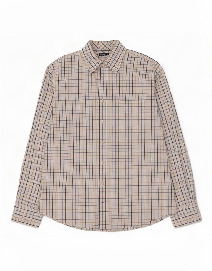 Tommy Hilfiger Camisa para hombre Talla 16 1/2 Grande Cuadros multicolores