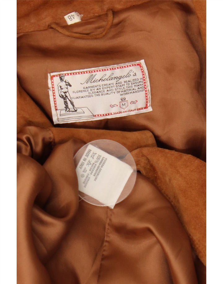 MICHELANGELO Chaqueta de ante para mujer IT 48 XL Cuero marrón