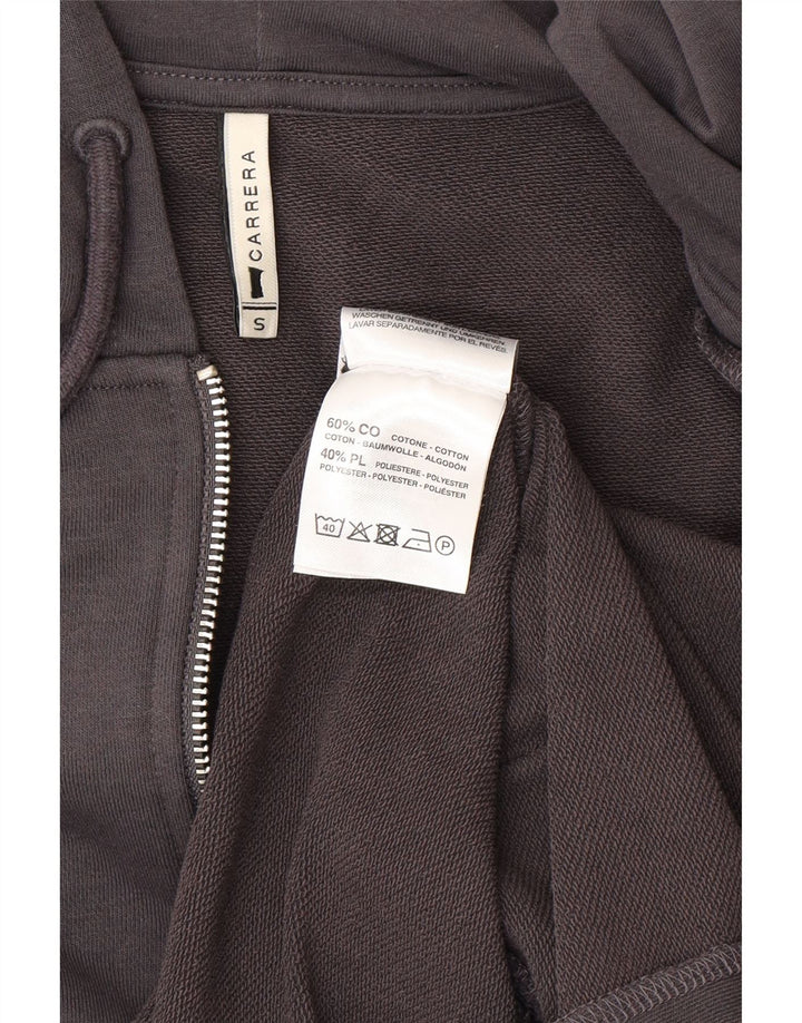 Carrera Sudadera con capucha y cremallera para hombre, talla pequeña, algodón gris