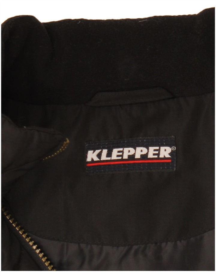 Klepper - Chaqueta acolchada con forro para hombre, talla 42, XL, color negro