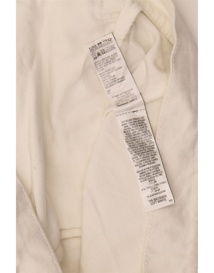 Marks & Spencer Chaqueta vaquera corta para mujer Reino Unido 12 Algodón blanco mediano