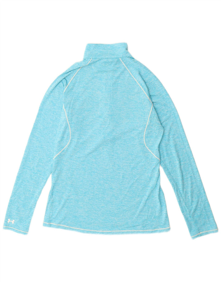 UNDER ARMOUR Mujer Heat Gear Jersey Chándal Top UK 12 Azul Medio