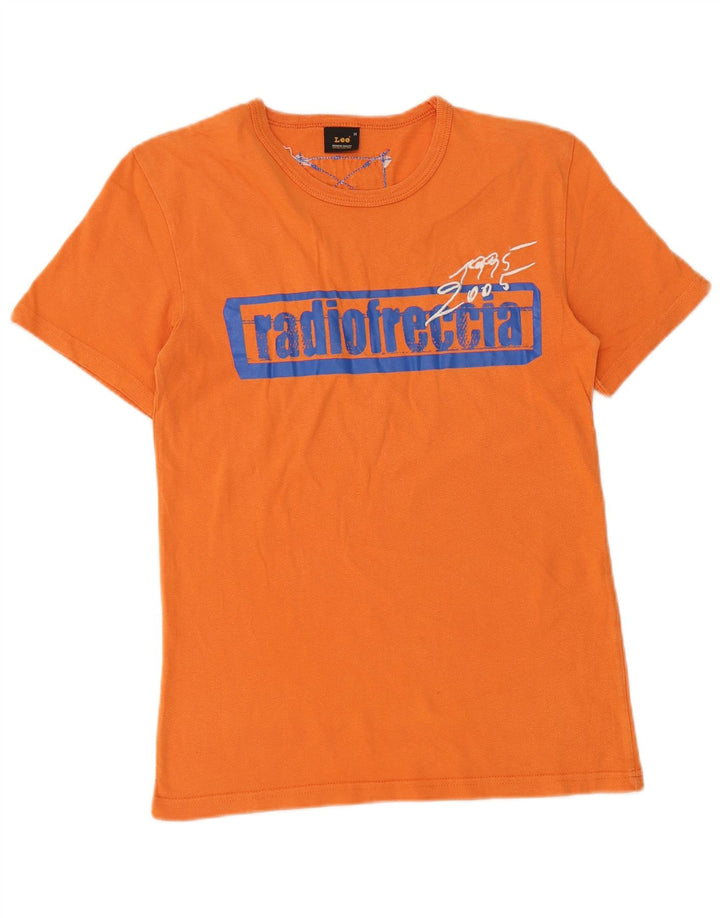 Camiseta con gráfico Lee para hombre Top de algodón naranja mediano