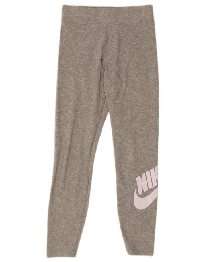 Nike Leggings gráficos para mujer UK 10 Small Gris Algodón