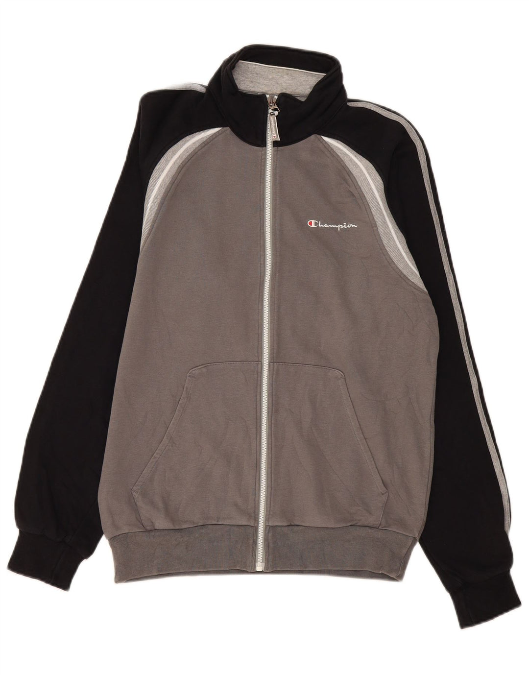 Champion Chaqueta De Chándal Para Hombre Gris Medio Colorblock