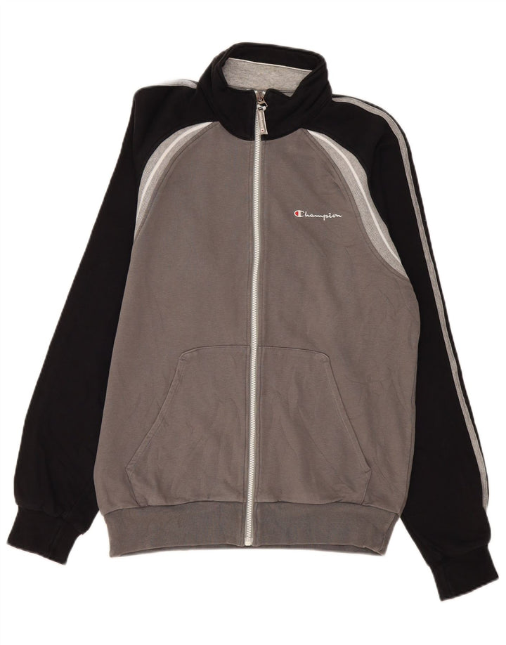 Champion Chaqueta De Chándal Para Hombre Gris Medio Colorblock