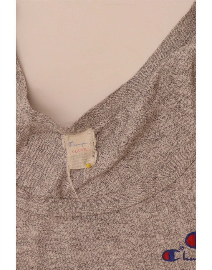 Champion Camiseta sin mangas para hombre XL Algodón moteado gris