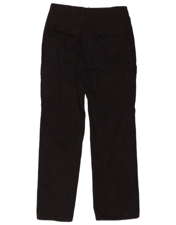 Zara Mujer Pantalón Cargo Recto EU 40 Medium W30 L33 Algodón Negro