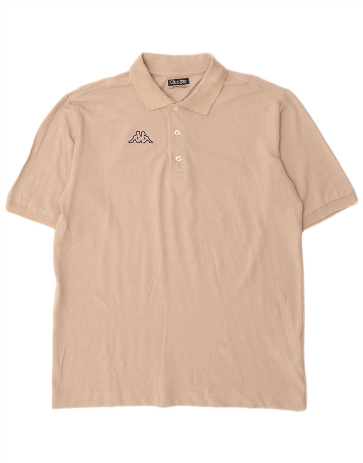 Polo Kappa Hombre Grande Beige Algodón