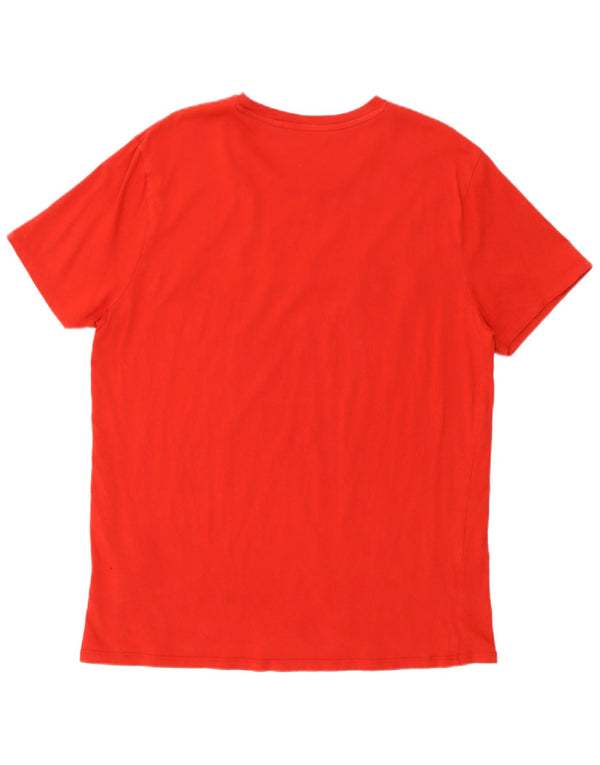 Guess Camiseta gráfica para mujer Top UK 20 2XL Algodón color block rojo