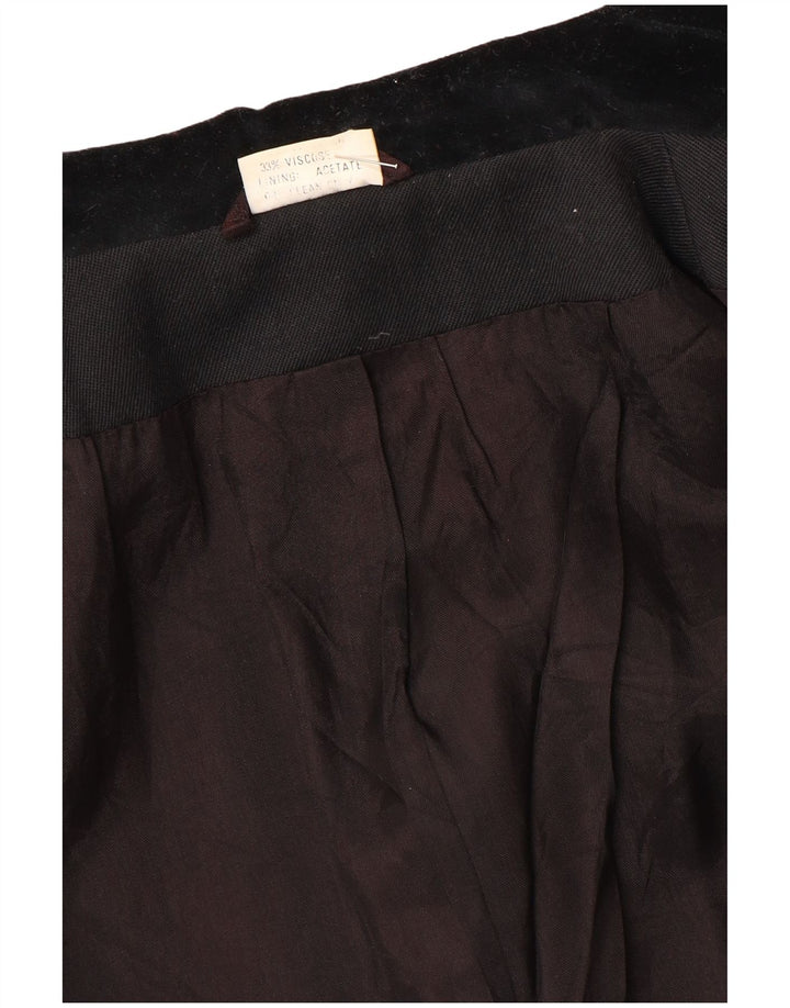 Rosami Chaqueta Blazer de 2 Botones para Mujer UK 44 Grande Acetato Negro
