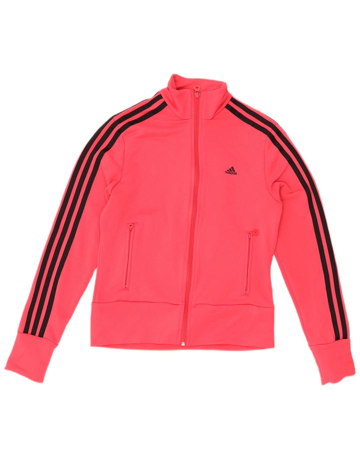 ADIDAS Chaqueta de chándal para mujer UK 12 Poliéster rosa medio