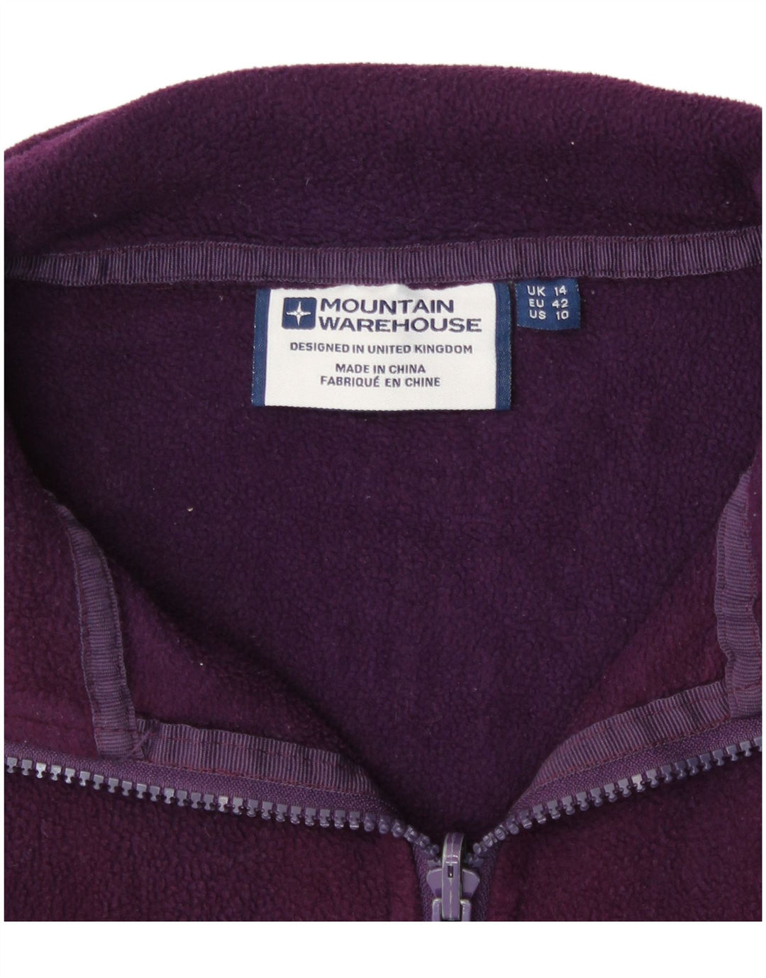 Chaqueta polar para mujer Mountain Warehouse UK 44 Poliéster morado grande