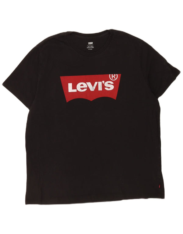 Levi's Camiseta gráfica para hombre Top XL Algodón negro