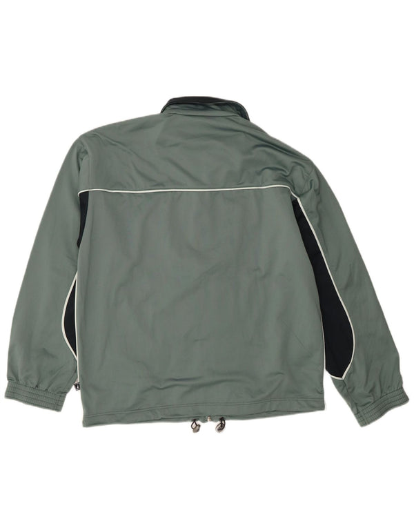 Diadora Chaqueta de chándal para hombre IT 48 Poliéster color block verde medio