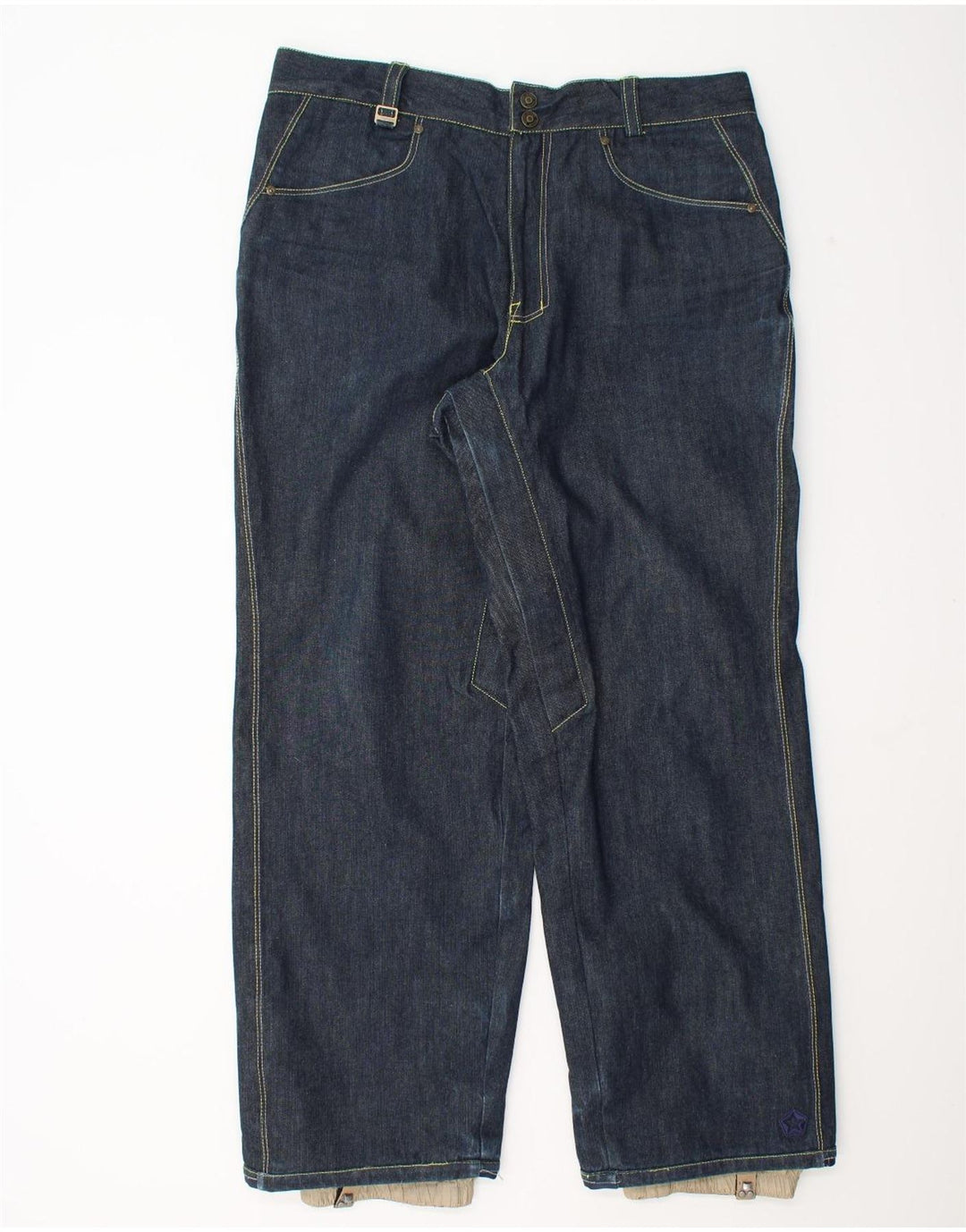 Sessions Vaqueros rectos de edición limitada para hombre, talla grande, W38 L33, azul marino