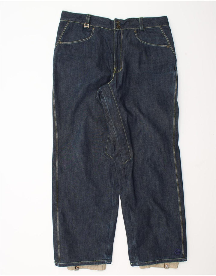 Sessions Vaqueros rectos de edición limitada para hombre, talla grande, W38 L33, azul marino