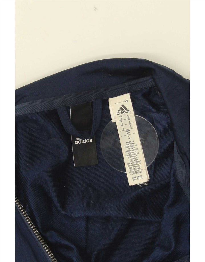 Adidas Hombre Chándal Top Chaqueta Pequeña Azul Marino Colorblock Poliéster
