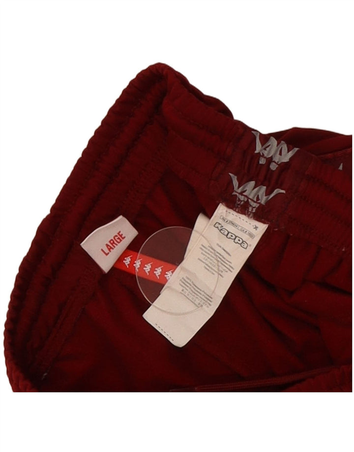 Kappa Hombre Pantalones De Chándal Gráficos Grande Rojo Colorblock Poliéster