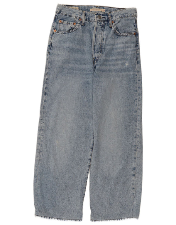 Levi's Mujer Ribcage Vaqueros Cortos Rectos W28 L25 Algodón Azul