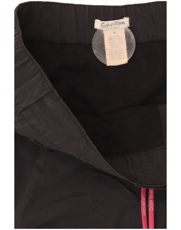 Calvin Klein Shorts De Natación Gráficos Para Hombre Nylon Negro Mediano