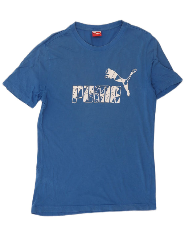 Puma - Camiseta gráfica para hombre, talla pequeña, azul